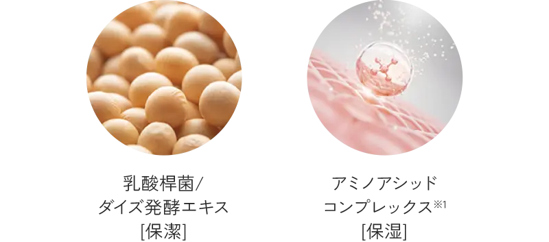 乳酸桿菌/ダイズ発酵エキス[保潔] アミノアシッドコンプレックス※1[保湿]